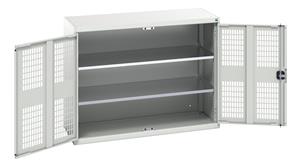 Bott Verso Ventilated door Tool Cupboards Cupboard with shelves Verso 1300W x 550D x 1000H Cupboard MD 2 Shelves